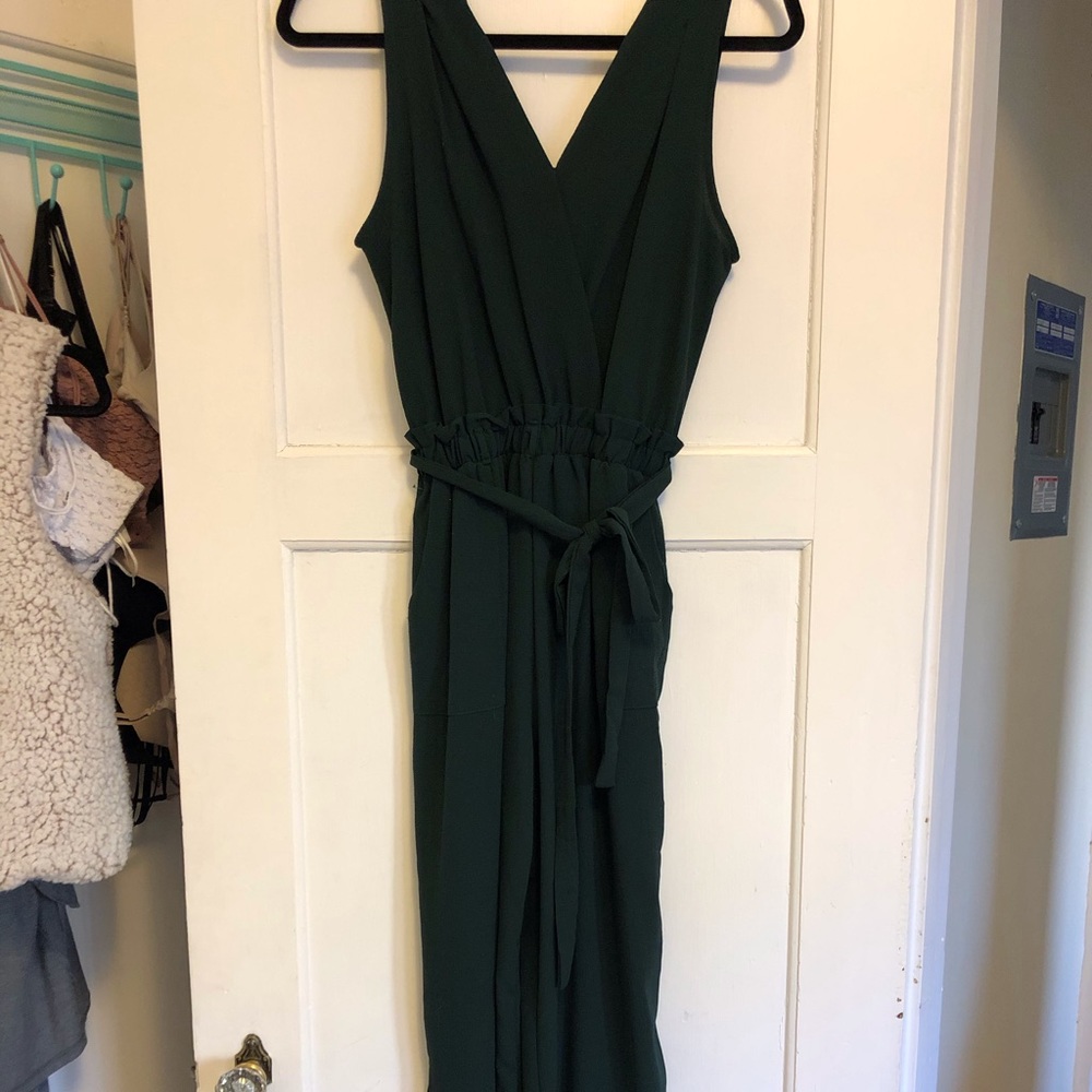 Emerald sleeveless jumpsuit